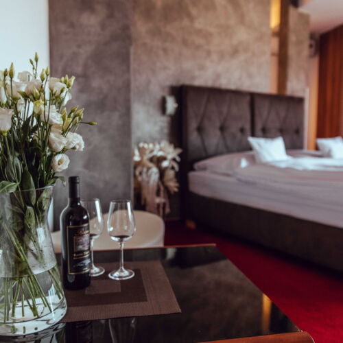 Pokoj s klimatizací se sprchou s manželskou postelí (s možností přistýlky)