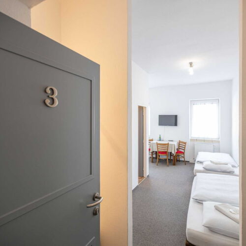 Pokój 3-osobowy z prysznicem ze wspólnym aneksem kuchennym (możliwa dostawka)