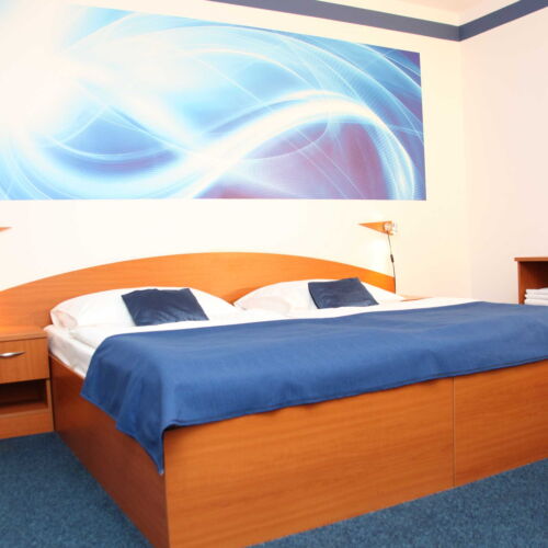 Pokoj se sprchou  s manželskou postelí