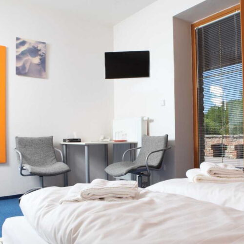 Camera twin standard la etaj (se poate solicita pat suplimentar)