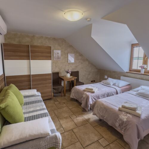 Pokoj s klimatizací se sprchou pro 2 os. (s možností přistýlky)