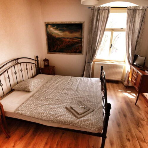 Pokoj se sprchou  s manželskou postelí