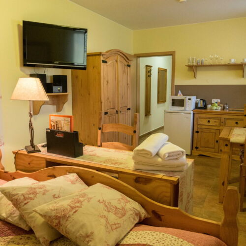 Barrierefreies Doppelzimmer mit Eigner Küche