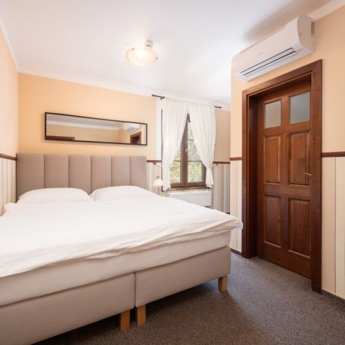 Pokoj s klimatizací se sprchou s manželskou postelí