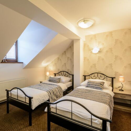 Camera  twin la mansardă