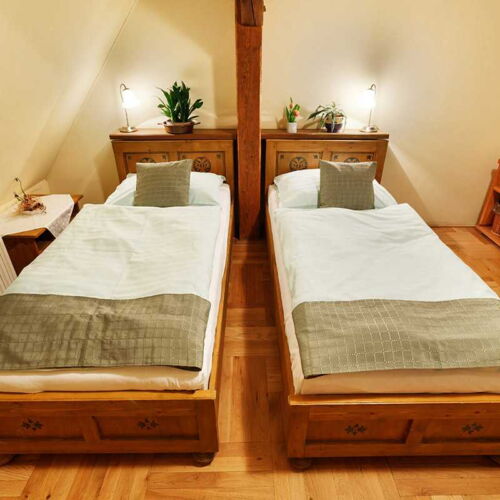 Camera twin cu duș cu aer condiționat