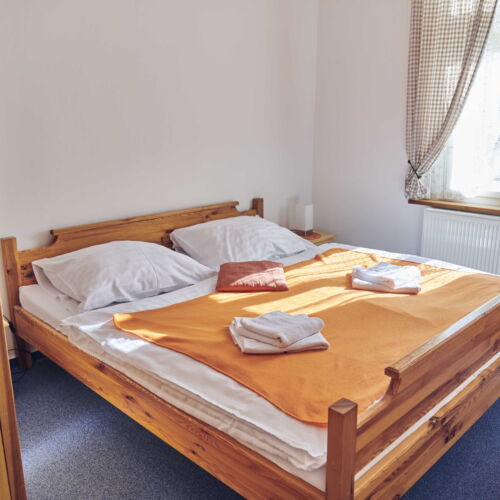 Pokoj se sprchou  s manželskou postelí (s možností přistýlky)