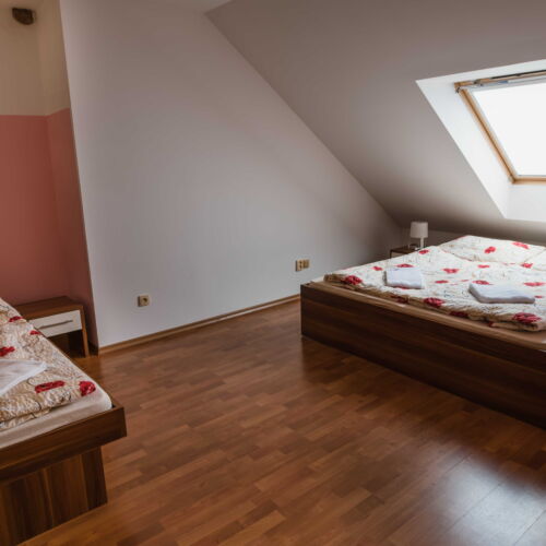 Pokoj se sprchou s vlastní kuchyňkou pro 4 os. (s možností přistýlky)