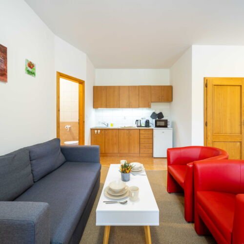 Apartament confort cu bucătărie proprie cu 2 camere pentru 4 pers. (se poate solicita pat suplimentar)