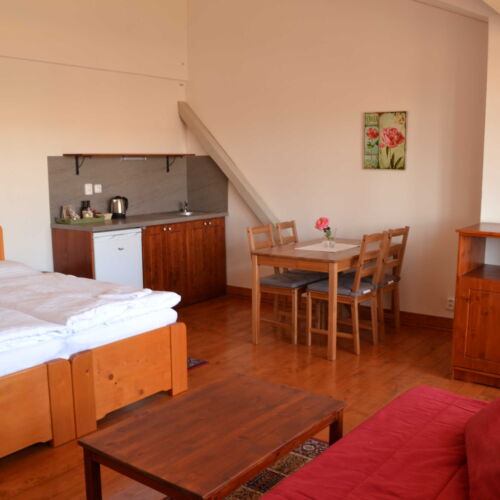 Apartman s manželskou postelí s 1 ložnicí (s možností přistýlky)