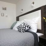 Apartmán s klimatizáciou s manželskou posteľou s 1 spálňou s výhľadom do záhrady