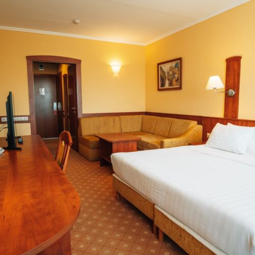 Camera dubla superior cu balcon (se poate solicita pat suplimentar)