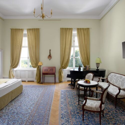 Suita junior cu vedere spre parc cu 1 camera pentru 2 pers. (se poate solicita pat suplimentar)