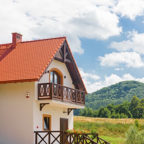 Tourist Zweibettzimmer mit Aussicht auf die Berge