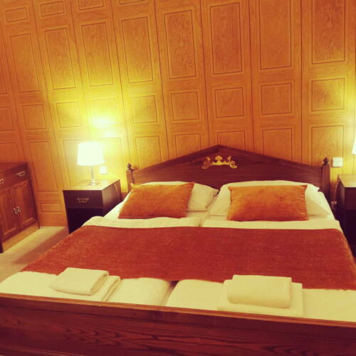 Pokoj se sprchou  s manželskou postelí