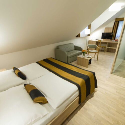 Apartman s klimatizací se sprchou pro 2 os. s 1 ložnicí (s možností přistýlky)