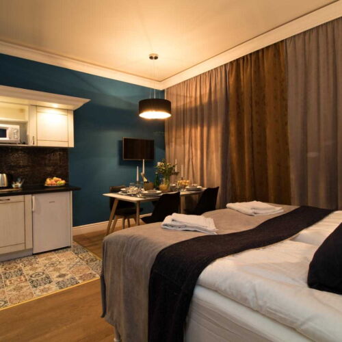 Deluxe Apartman se sprchou s manželskou postelí s 1 ložnicí