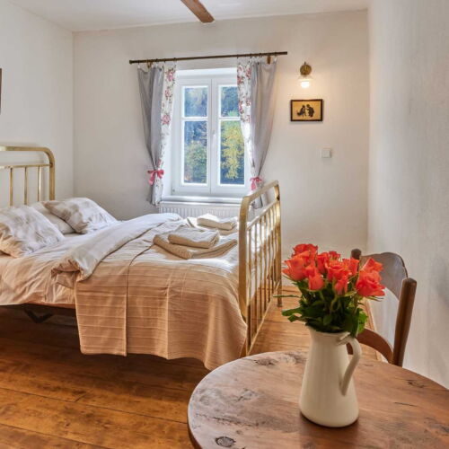 Zuhanyzós franciaágyas szoba