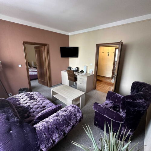 Apartament 2-osobowy z prysznicem z wanną z 1 pomieszczeniem sypialnianym (możliwa dostawka)