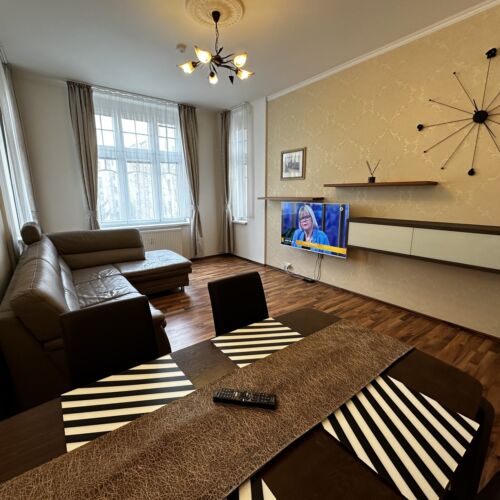 Apartament cu balcon cu bucătărie proprie cu 1 camera pentru 2 pers. (se poate solicita pat suplimentar)