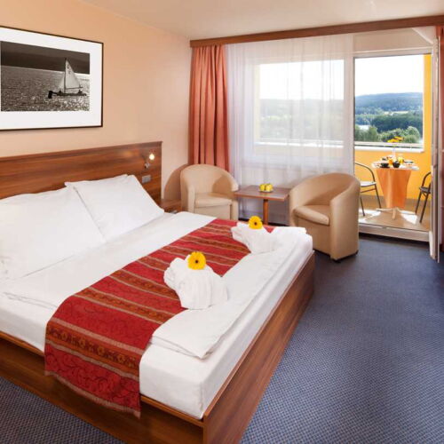 Pokoj se sprchou  s manželskou postelí