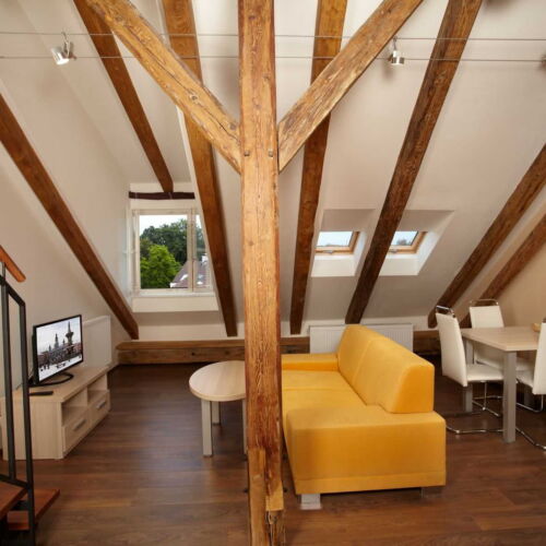 Apartman s manželskou postelí s 1 ložnicí (s možností přistýlky)