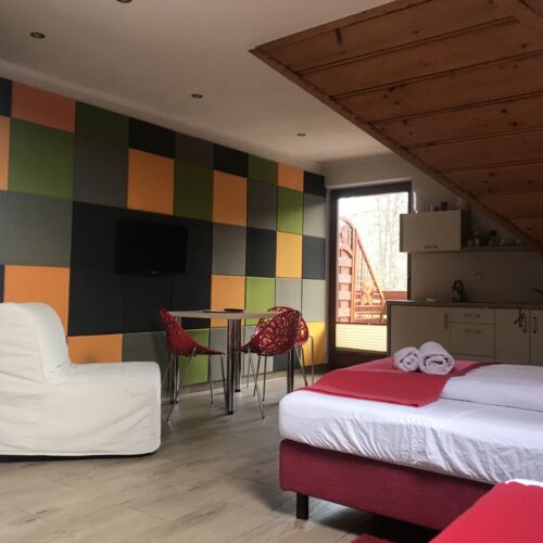 Apartament 2-osobowy na piętrze Studio z 1 pomieszczeniem sypialnianym (możliwa dostawka)