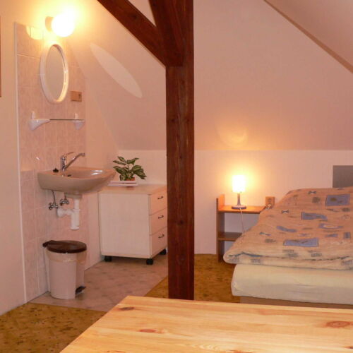 Camera twin cu baie comună