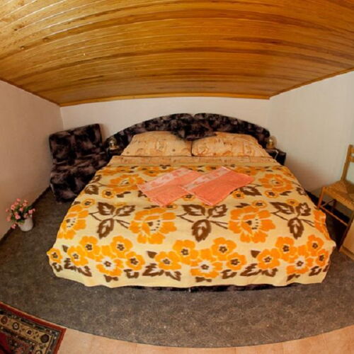 Pokoj se sprchou s vlastní kuchyňkou s manželskou postelí