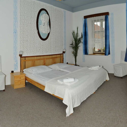 Pokoj se sprchou  s manželskou postelí (s možností přistýlky)