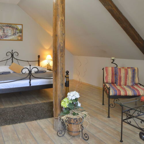 Camera twin la mansardă cu duș (se poate solicita pat suplimentar)