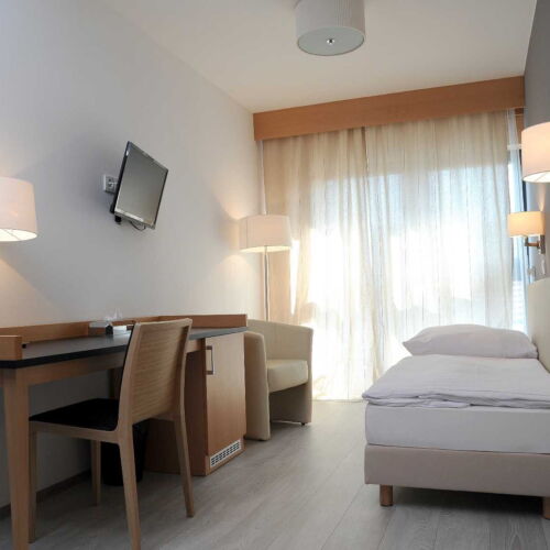 Pokoj se sprchou s klimatizací pro 1 os. (s možností přistýlky)