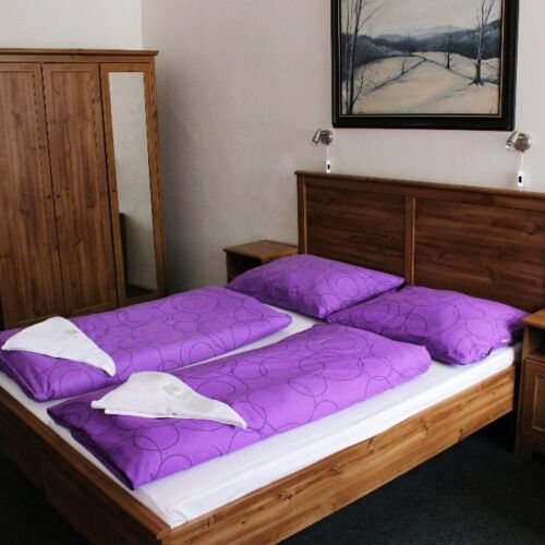 Pokoj se sprchou  s manželskou postelí