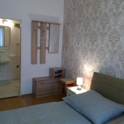 Pokoj se sprchou  s manželskou postelí