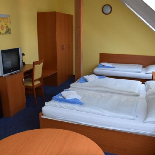 Pokoj se sprchou se společnou kuchyňkou pro 3 os.