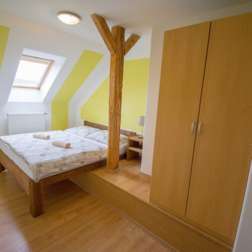 Standard Pokoj se sprchou s manželskou postelí (s možností přistýlky)