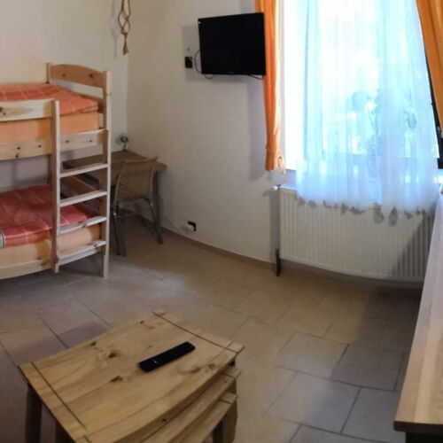 Apartament cu duș cu chicinetă proprie cu 1 camera pentru 2 pers. (se poate solicita pat suplimentar)