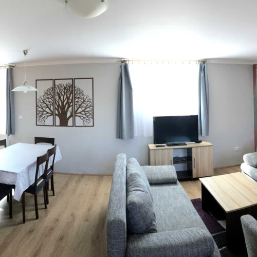 Apartman se sprchou s vlastní kuchyňkou pro 9 os. se 3 ložnicemi