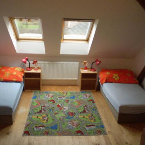 Camera twin cu duș cu balcon (se poate solicita pat suplimentar)