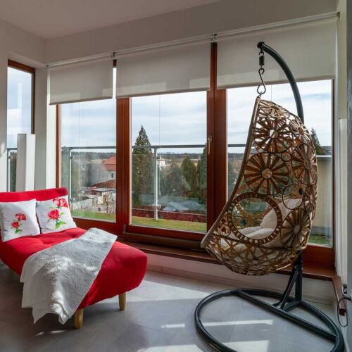 Pokoj s balkónem s klimatizací s manželskou postelí (s možností přistýlky)