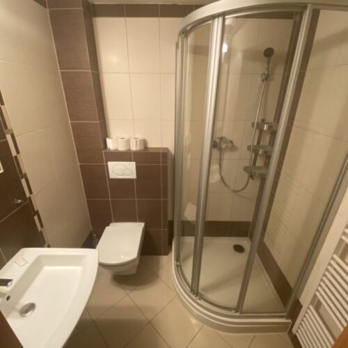 Pokoj se sprchou  s manželskou postelí