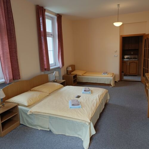 Pokoj se sprchou s vlastní kuchyňkou pro 3 os.