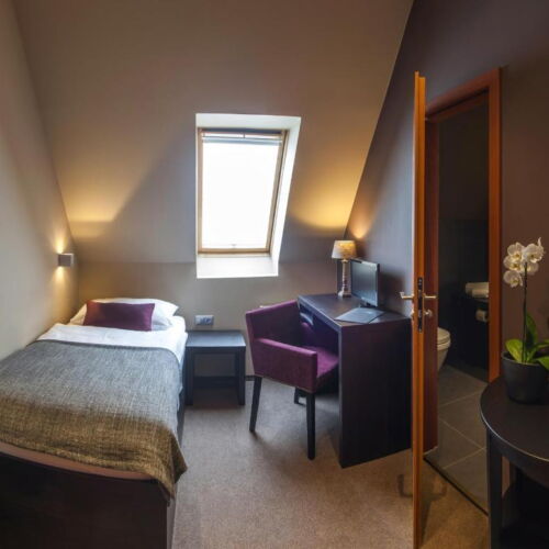 Zuhanyzós egyágyas szoba