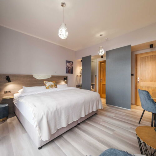 Camera dubla cu balcon cu duș