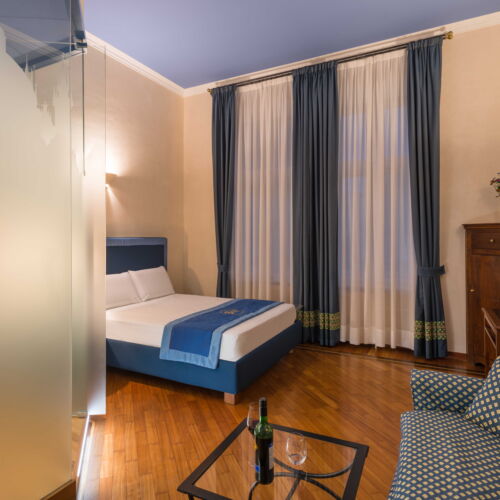 Pokoj s klimatizací pro 4 os. s výhledem do zahrady