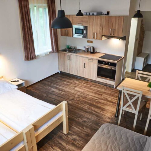 Studio Apartman se sprchou pro 2 os. (s možností přistýlky)
