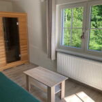 4 lůžkový Apartmán s balkónem, vlastní saunou a výhledem do zahrady