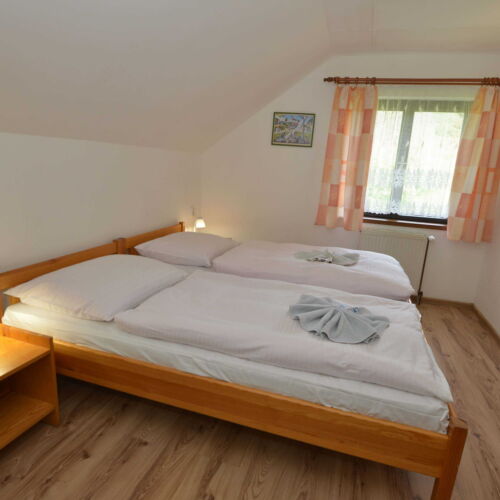 Pokoj se sprchou pro 2 os. s výhledem do zahrady (s možností přistýlky)