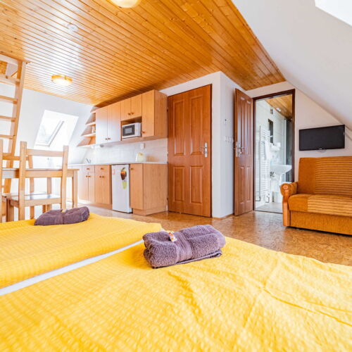 Apartman se sprchou s vlastní kuchyňkou pro 4 os. s 1 ložnicí