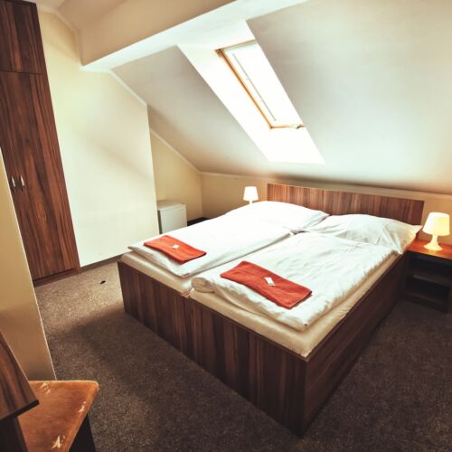 Pokoj s klimatizací se sprchou s manželskou postelí